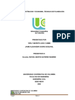 Taller Aspectos Administrativos y Economicos Tecnicas de Planeacion