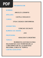 Momentos Históricos Más Relevantes Que Permitieron La Conformación de La Identidad Nacional