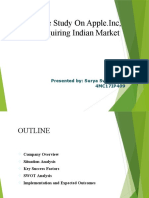 Case Study On Apple - Inc, Acquiring Indian Market: Presented By: Surya Swaroop M 4MC17IP409