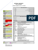 National University: UNIVERSITY CALENDAR, 3rd Term, A.Y. 2019-2020