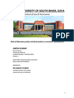 Role of Monetary and Fiscal Policy in Economic Development