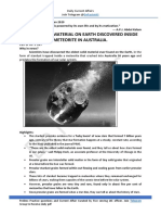Oldest Solid Material On Earth Discovered Inside Meteorite in Australia