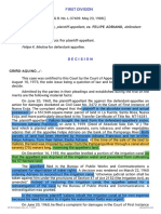 Plaintiff-Appellant Vs Vs Defendant-Appellee Honorio Valisno Garcia I Felipe K. Medina