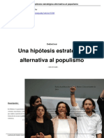 Una Hip Tesis Estrat Gica Alternativa Al Populismo A15298