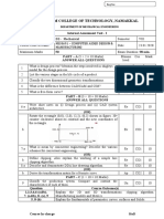 Cadcam Iat - 1 Question Paper