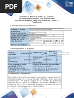 Guía de Actividades y Rúbrica de Evaluación Fase 2 Planificación