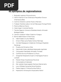 40 Ejemplos de Regionalismos