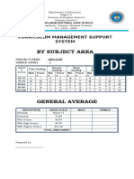 By Subject Area: Curriculum Management Support System