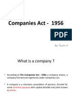 Companies Act - 1956: by Team 4