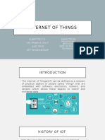 Internet of Things: Submitted To: Mr. Prabin K. Rout Asst. Prof Nift Bhubaneswar