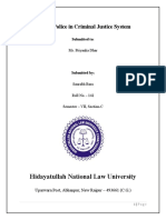 Role of Police in Criminal Justice System: Hidayatullah National Law University