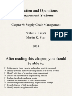 Production and Operations Management Systems: Chapter 9: Supply Chain Management Sushil K. Gupta Martin K. Starr 2014