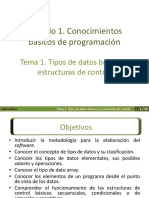 Tema 1. Tipos de Datos Basicos y Estructuras de Control