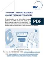 TUV India Online Training Program PDF