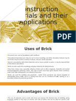 Construction Material and Their Applications