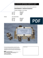 Eclipse Solid State Antenna Switch Unit: Typical Performance - Rated To 100 Watts