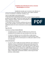 Diagnostico o Estadística de Producción de Carne y Recursos Hidrobiológicos en El Perù