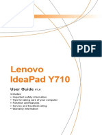 Lenovo Y710 User Guide