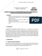 Laboratorio 4. Aplicación de La Ecuación de Momentum. Fuerzas Sobre Una Compuerta (2019)