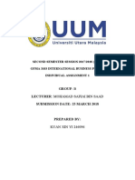 Group: B Lecturer: Mohamad Safiai Bin Saad Submission Date: 25 March 2018