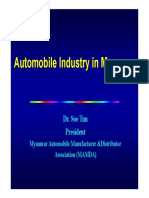 Automobile Industry in Myanmar: Dr. Soe Tun President