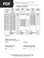 CIC Graduate School - 2nd Semester 1819 Schedule