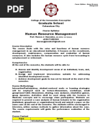 Course Syllabus - Human Resource Management