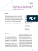 Comparative Analysis of Aluminum and Aluminum Free Recycled Multilayered Beverage Carton Packaging