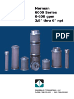 Norman 6000 Series 0-600 GPM 3/8" Thru 6" NPT: Norman Filter Company, L.L.C