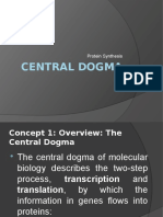 CENTRAL DOGMA Translation Transcription Protein Synthesis