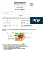 Activity Sheet in Science 5 Second Quarter Activity Sheet 2