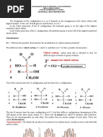 General Biochemistry Enantiomer: Chiral Carbon