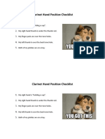 Hand Position Checklist