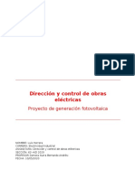 Proyecto (Dirección y Control de Obras Eléctricas)