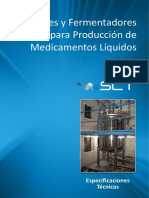 Reactores y Fermentadores para Produccion de Medicamentos - Ficha de Producto