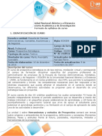 Syllabus Del Curso Prospectiva Estrategica