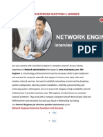 Network Engineer Interview Questions and Answers