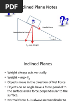 Inclined Planes and Forces Notes PDF