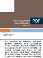 Fingerprint Liveness Detection From Single Image Using Low-Level Features and Shape Analysis