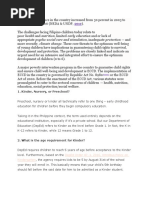 Kinder, Nursery, or Preschool?: Deped Order 47, S. 2016, Omnibus Policy On Kindergarten