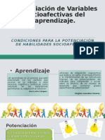 Condiciones para La Potenciación de Habilidades Socioafectivas.