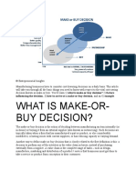 What Is Make-Or-Buy Decision?: Sa Ve