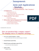 Changing Sources of Competitive Advantage Targeting Improvement: Operational Measures - Time T, Inventory I, Throughput Rate R