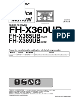 Pioneer Fh-X360ub Fh-X365ub Fh-X369ub PDF