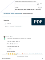 La Ecuación de La Línea Recta Que Pasa Por El Origen y El Punto (4,-5), Es - Brainly - Lat