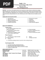 Traditional Resume