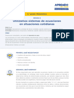 Matematica5 Semana 6 - Dia 1 Sistema de Ecuaciones Ccesa007