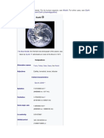 Earth: This Article Is About The Planet. For Its Human Aspects, See - For Other Uses, See and