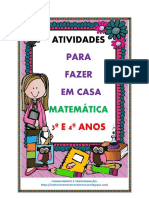 Atividades para Casa de Matemática 3º Ano