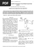 Modelamiento y Análisis Matemático de Prototipo de Grua Tipo Puente